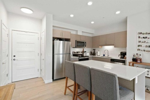 2204-80 Greenbriar Place Nw, Calgary, AB - Indoor Photo Showing Kitchen With Stainless Steel Kitchen With Upgraded Kitchen