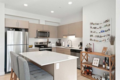 2204-80 Greenbriar Place Nw, Calgary, AB - Indoor Photo Showing Kitchen With Stainless Steel Kitchen With Upgraded Kitchen