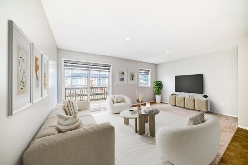 104 Country Village Lane Ne, Calgary, AB - Indoor Photo Showing Living Room