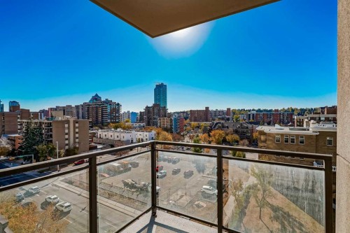 706-1118 12 Avenue Sw, Calgary, AB - Outdoor With Balcony With View