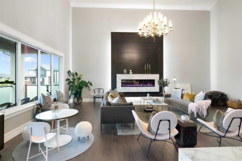 30 Dunes Drive, Desert Blume, AB - Indoor With Fireplace