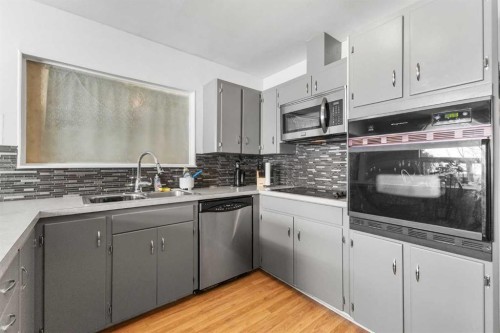 1036 17 Street Ne, Calgary, AB - Indoor Photo Showing Kitchen With Double Sink