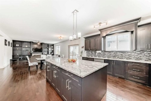 388 Kinniburgh Boulevard, Chestermere, AB - Indoor Photo Showing Kitchen With Upgraded Kitchen