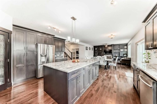 388 Kinniburgh Boulevard, Chestermere, AB - Indoor Photo Showing Kitchen With Upgraded Kitchen