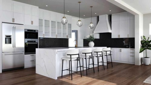 72 Legacy Woods Crescent Se, Calgary, AB - Indoor Photo Showing Kitchen With Upgraded Kitchen