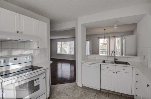 217 Somerside Close Sw, Calgary, AB - Indoor Photo Showing Kitchen With Double Sink