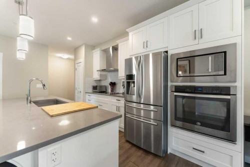 104-110 Auburn Meadows View Se, Calgary, AB - Indoor Photo Showing Kitchen With Stainless Steel Kitchen With Upgraded Kitchen
