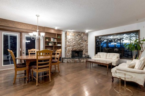 7 Mountain Vista Estates, Rural Rocky View County, AB - Indoor With Fireplace