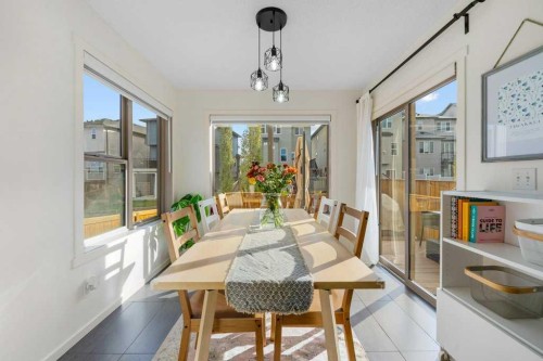 184 Sage Valley Drive Nw, Calgary, AB - Indoor Photo Showing Dining Room