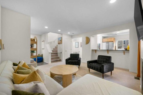 184 Sage Valley Drive Nw, Calgary, AB - Indoor Photo Showing Living Room
