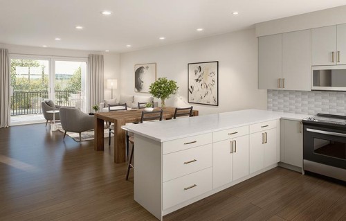 202-1155 Livingston View Ne, Calgary, AB - Indoor Photo Showing Kitchen