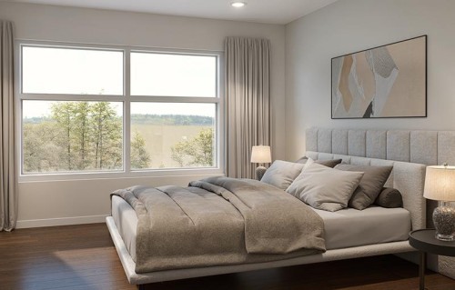 202-1155 Livingston View Ne, Calgary, AB - Indoor Photo Showing Bedroom