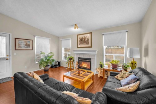 65 Tararidge Circle Ne, Calgary, AB - Indoor Photo Showing Living Room With Fireplace
