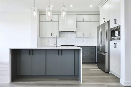 357 Copperhead Way Se, Calgary, AB - Indoor Photo Showing Kitchen With Upgraded Kitchen