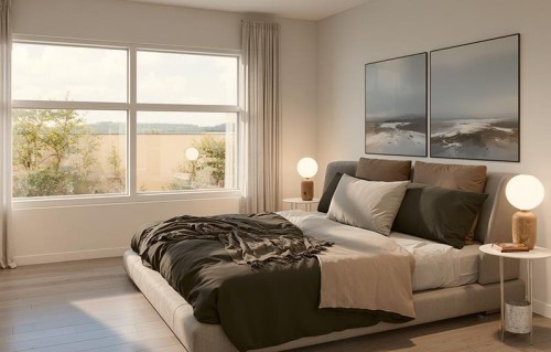 1161 Livingston View Ne, Calgary, AB - Indoor Photo Showing Bedroom