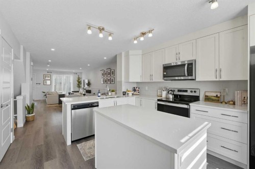 102-474 Seton Circle Se, Calgary, AB - Indoor Photo Showing Kitchen With Upgraded Kitchen