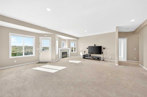 80 Sierra Morena Landing Sw, Calgary, AB - Indoor With Fireplace