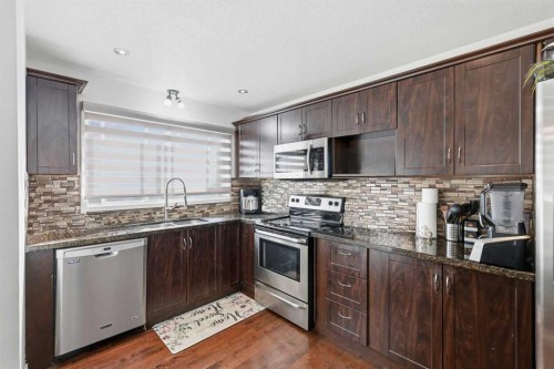 419 Whiteview Close Ne, Calgary, AB - Indoor Photo Showing Kitchen With Upgraded Kitchen