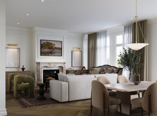 2012 57 Avenue Sw, Calgary, AB - Indoor Photo Showing Other Room With Fireplace