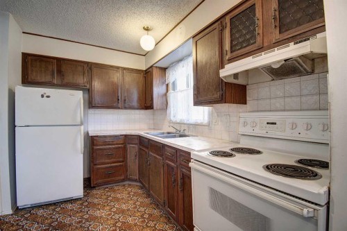 4108 13 Avenue Ne, Calgary, AB - Indoor Photo Showing Kitchen With Double Sink