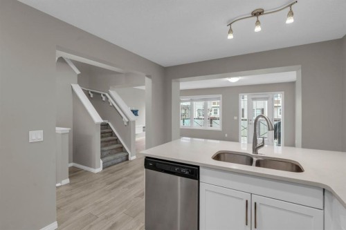 309 Cityscape Court Ne, Calgary, AB - Indoor Photo Showing Kitchen With Double Sink