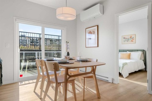 4113-550 Belmont Street, Calgary, AB - Indoor Photo Showing Dining Room