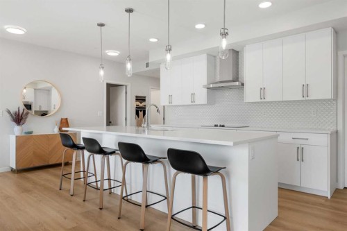 4113-550 Belmont Street, Calgary, AB - Indoor Photo Showing Kitchen With Upgraded Kitchen