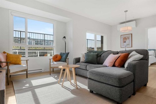 4113-550 Belmont Street, Calgary, AB - Indoor Photo Showing Living Room