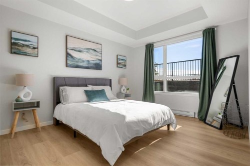 4113-550 Belmont Street, Calgary, AB - Indoor Photo Showing Bedroom