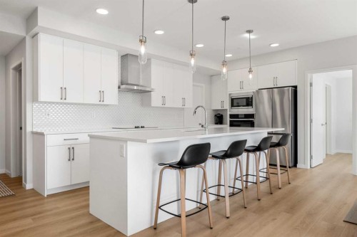 4113-550 Belmont Street, Calgary, AB - Indoor Photo Showing Kitchen With Upgraded Kitchen