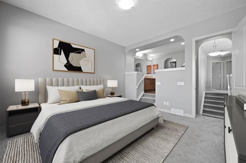 229 Bridlerange Place Sw, Calgary, AB - Indoor Photo Showing Bedroom