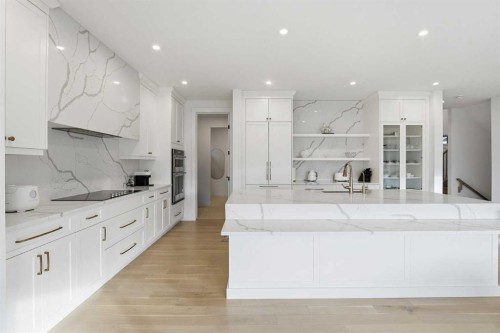 65 Rowmont Link Nw, Calgary, AB - Indoor Photo Showing Kitchen With Upgraded Kitchen