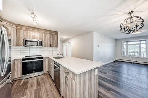 2425-6118 80 Avenue Ne, Calgary, AB - Indoor Photo Showing Kitchen With Stainless Steel Kitchen With Upgraded Kitchen