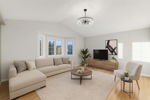 146 Springbluff Heights Sw, Calgary, AB - Indoor Photo Showing Living Room