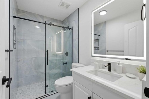 146 Springbluff Heights Sw, Calgary, AB - Indoor Photo Showing Bathroom