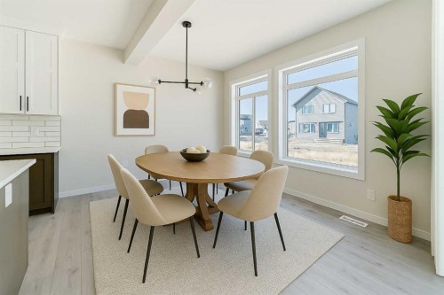 105 Corner Glen Green Ne, Calgary, AB - Indoor Photo Showing Dining Room