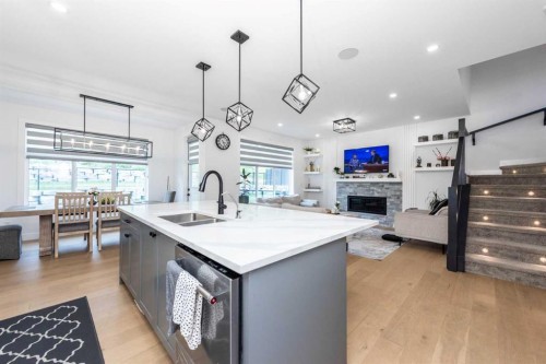 53 Hampstead Mews Nw, Calgary, AB - Indoor Photo Showing Kitchen With Double Sink With Upgraded Kitchen