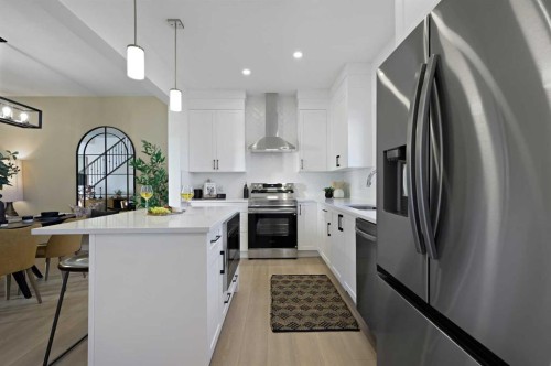 1730 Keystone Creek Avenue, Calgary, AB - Indoor Photo Showing Kitchen With Stainless Steel Kitchen With Upgraded Kitchen