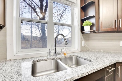 102-3 Taracove Estate Drive Ne, Calgary, AB - Indoor Photo Showing Kitchen With Double Sink