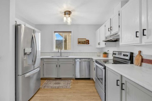 91 Shawglen Way Sw, Calgary, AB - Indoor Photo Showing Kitchen With Stainless Steel Kitchen With Upgraded Kitchen