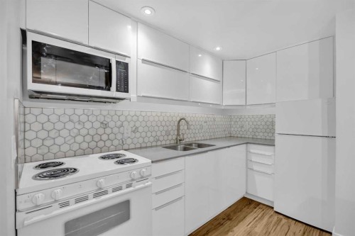 91 Shawglen Way Sw, Calgary, AB - Indoor Photo Showing Kitchen With Double Sink With Upgraded Kitchen