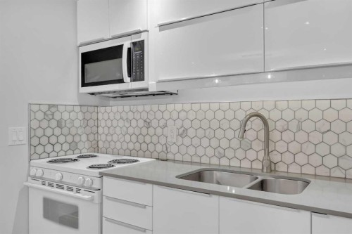 91 Shawglen Way Sw, Calgary, AB - Indoor Photo Showing Kitchen With Double Sink