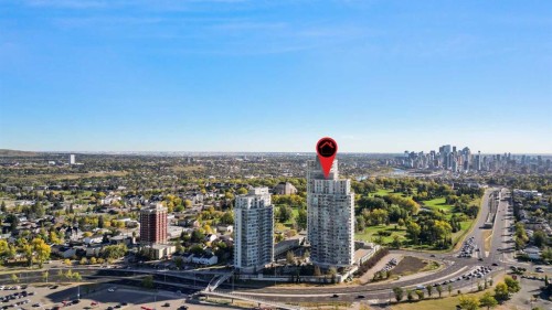 2404-77 Spruce Place Sw, Calgary, AB - Outdoor With View