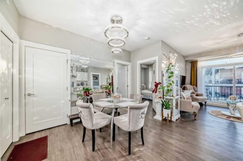 405-10 Walgrove Walk Se, Calgary, AB - Indoor Photo Showing Dining Room