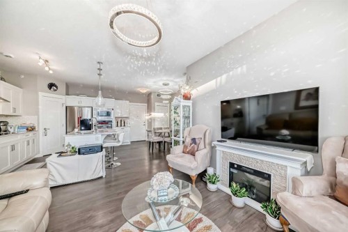 405-10 Walgrove Walk Se, Calgary, AB - Indoor With Fireplace