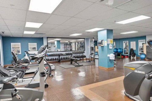 116-369 Rocky Vista Park Nw, Calgary, AB - Indoor Photo Showing Gym Room