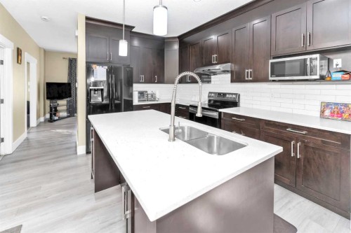 7432 Ogden Road Se, Calgary, AB - Indoor Photo Showing Kitchen With Double Sink With Upgraded Kitchen