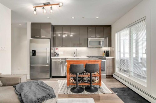 421-510 Edmonton Trail Ne, Calgary, AB - Indoor Photo Showing Kitchen With Upgraded Kitchen