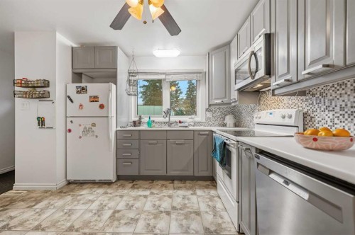 515 Murray Place Ne, Calgary, AB - Indoor Photo Showing Kitchen With Double Sink