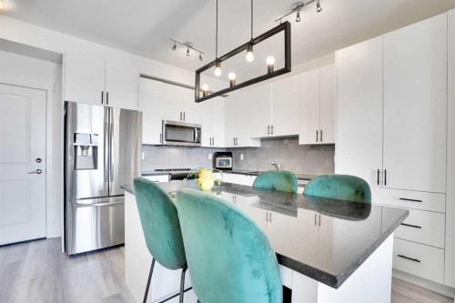 4416-15 Sage Meadows Landing Nw, Calgary, AB - Indoor Photo Showing Kitchen With Stainless Steel Kitchen
